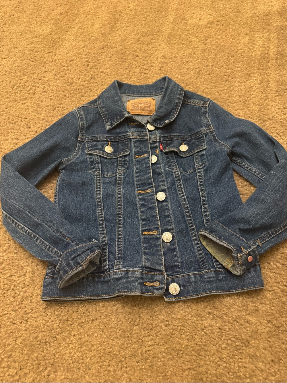 Levi's Girls Blue Denim Jean Jacket with Button Front